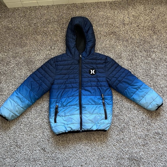 Hurley Other - Hurley Puffer Coat Boys Size Small Blue Full Zip Good